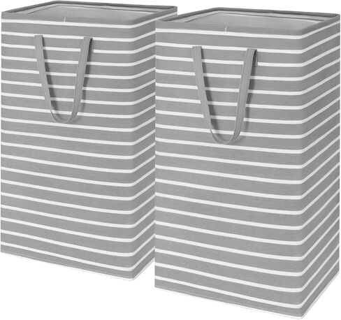 Goodpick 90L Laundry Basket Organizer 2-Pack Large Tall Laundry Hampers Storage Baskets for Organizing Dirty Clothes Hampers for Baby Laundry Towels Blanket Basket in Bathroom, Bedroom, Dorm, Grey in Saudi Arabia