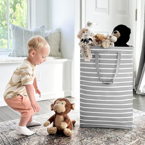 Goodpick 90L Laundry Basket Organizer 2-Pack Large Tall Laundry Hampers Storage Baskets for Organizing Dirty Clothes Hampers for Baby Laundry Towels Blanket Basket in Bathroom, Bedroom, Dorm, Grey in Saudi Arabia