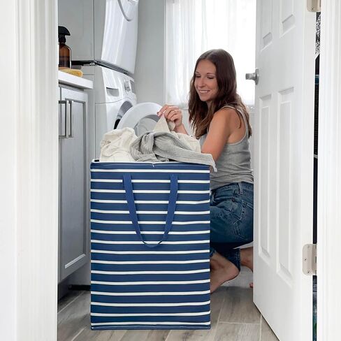 Goodpick 90L Laundry Basket Organizer 2-Pack Large Tall Laundry Hampers Storage Baskets for Organizing Dirty Clothes Hampers for Baby Laundry Towels Blanket Basket in Bathroom, Bedroom, Dorm, Grey in Kuwait