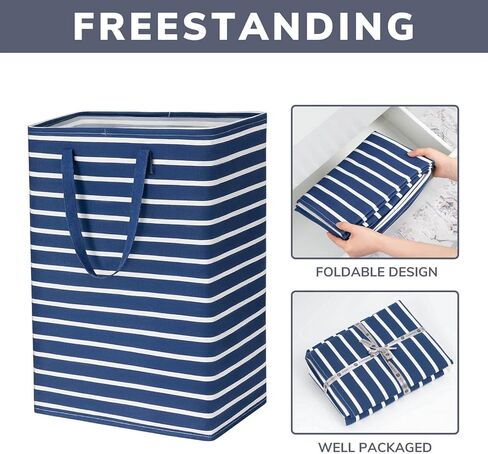 Goodpick 90L Laundry Basket Organizer 2-Pack Large Tall Laundry Hampers Storage Baskets for Organizing Dirty Clothes Hampers for Baby Laundry Towels Blanket Basket in Bathroom, Bedroom, Dorm, Grey in Kuwait