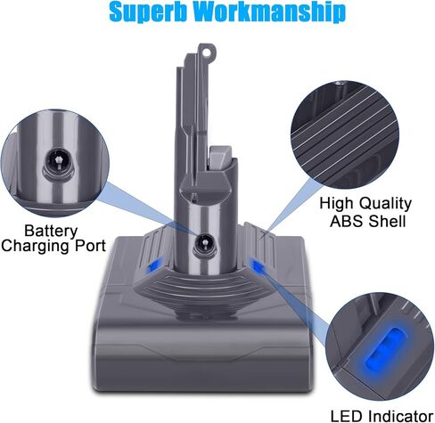 بطارية Leisuda المطورة 21.6 فولت V8 SV10 21568 لمكنسة Dyson V8 الكهربائية، متوافقة مع مكنسة كهربائية محمولة برأس V8 Animal V8 المطلق V8 Fluffy V8 in Kuwait