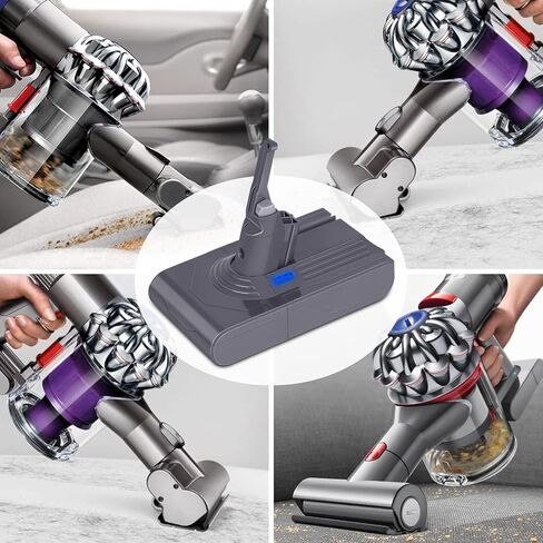 بطارية Leisuda المطورة 21.6 فولت V8 SV10 21568 لمكنسة Dyson V8 الكهربائية، متوافقة مع مكنسة كهربائية محمولة برأس V8 Animal V8 المطلق V8 Fluffy V8 in Kuwait