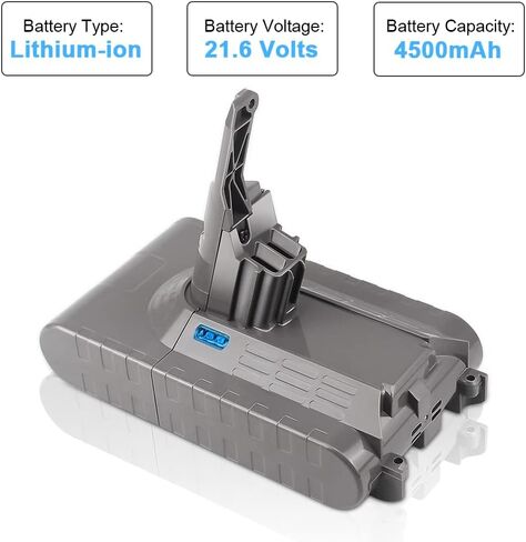 TENMOER 21.6V V8 4500mAh Replacement Battery Compatible with Dyson V8 Battery Absolute Handheld Vacuum Cleaner in Kuwait