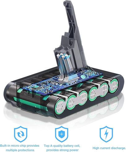 TENMOER 21.6V V8 4500mAh Replacement Battery Compatible with Dyson V8 Battery Absolute Handheld Vacuum Cleaner in Kuwait