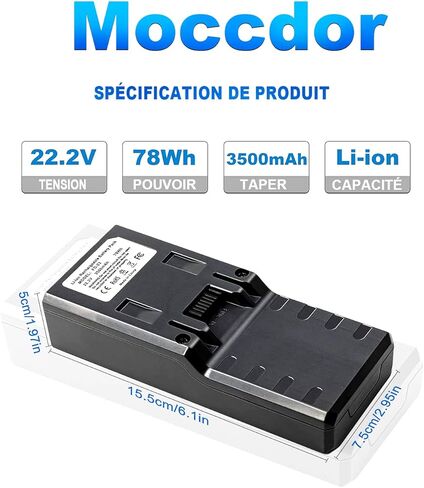 بطارية بديلة Moccdor 3.5Ah لهوفر TBTTV1T1 TBTTV1B1 TBTTV1P1 TBTTV1P2 FD22 Freedom FD22BC 011، بطارية ليثيوم أيون in Kuwait