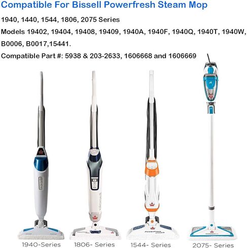 bopomopo 6 عبوات من وسادات استبدال ممسحة البخار لممسحة Bissell Powerfresh البخارية 1940 1806 1544 2075 2685A 2181 2814 Series، موديل 19402 19404 19408 19409 1940A 1940F 1940Q 1940T 1940W B0006 B00 172075أ in Kuwait