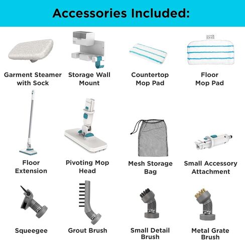 BLACK+DECKER Steam Cleaner, Multipurpose with 6 Attachments, Corded (BHSM15FX08) in Kuwait