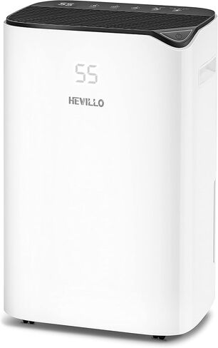 Dehumidifier 2000 Sq. Ft HEVILLO 40 Pint Dehumidifiers for Home Basements, with Continuous Drain Hose for Medium to Large Room, 0.66 Gallon Water Tank Capacity, Intelligent Humidity Control in Saudi Arabia
