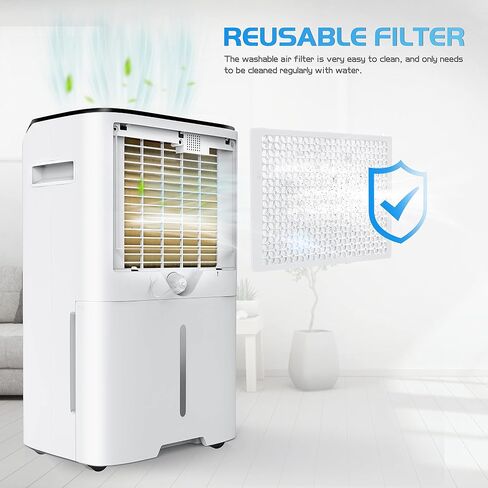 Dehumidifier 2000 Sq. Ft HEVILLO 40 Pint Dehumidifiers for Home Basements, with Continuous Drain Hose for Medium to Large Room, 0.66 Gallon Water Tank Capacity, Intelligent Humidity Control in Saudi Arabia