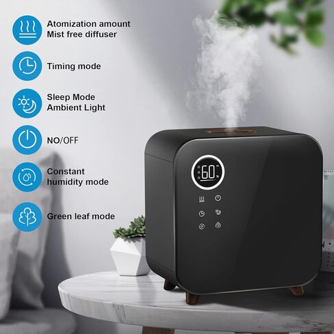 مرطبات الهواء YOGIN لغرفة النوم الكبيرة، تعبئة علوية 5.5 لتر (1.45 جالون) مرطبات رذاذ بارد بالموجات فوق الصوتية، حتى 60 ساعة، هادئة، سعة كبيرة، مرطب سهل التنظيف حاصل على شهادة ETL in Kuwait