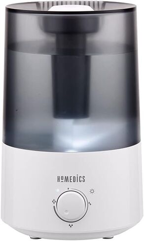 أجهزة ترطيب HoMedics للغرف الكبيرة وغرف النوم والمنزل والمكاتب والنباتات. جهاز ترطيب بالموجات فوق الصوتية توتال كومفورت مع خزان سعة 85 جالون، هادئ للغاية، ضوء ليلي، وقت تشغيل 60 ساعة in Saudi Arabia