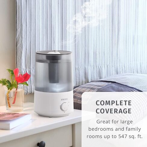 أجهزة ترطيب HoMedics للغرف الكبيرة وغرف النوم والمنزل والمكاتب والنباتات. جهاز ترطيب بالموجات فوق الصوتية توتال كومفورت مع خزان سعة 85 جالون، هادئ للغاية، ضوء ليلي، وقت تشغيل 60 ساعة in Saudi Arabia