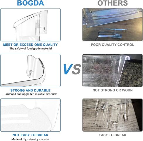 BOGDA 242126602 استبدال رف باب الثلاجة لـ Frigi-daire، Cros-ley، Elec-trolux، أجزاء الرف السفلي للرف الجانبي تحل محل 4547407 AP6278233 PS12364199 EAP12364199 in Kuwait