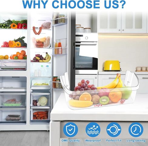 BOGDA 242126602 استبدال رف باب الثلاجة لـ Frigi-daire، Cros-ley، Elec-trolux، أجزاء الرف السفلي للرف الجانبي تحل محل 4547407 AP6278233 PS12364199 EAP12364199 in Kuwait