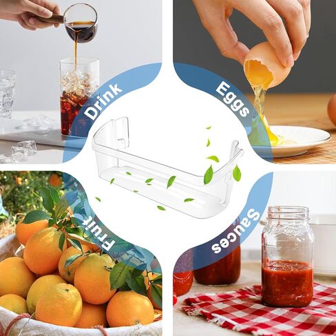 BOGDA 242126602 استبدال رف باب الثلاجة لـ Frigi-daire، Cros-ley، Elec-trolux، أجزاء الرف السفلي للرف الجانبي تحل محل 4547407 AP6278233 PS12364199 EAP12364199 in Kuwait