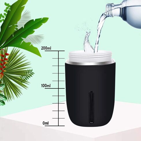 Car Mini USB Humidifie,200ml Capacity,Led Running Lamp,Used for Car Office Room living Room Facial hydration Aromatherapy gift etc. (Black-1) in Saudi Arabia