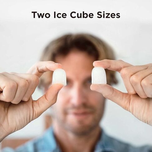 Silonn Ice Makers Countertop, 9 Cubes Ready in 6 Mins, 26lbs in 24Hrs, Self-Cleaning Ice Machine with Ice Scoop and Basket, 2 Sizes of Bullet Ice for Home Kitchen Office Bar Party in Kuwait