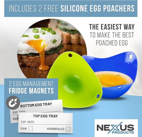 Nexus Products - Egg Holder for Refrigerator - Transparent Egg Storage Container for Refrigerator [for 36 Eggs] - Practical Egg Storage Box [11.8x7.4x3 in] - Egg Container & Egg Tray in Saudi Arabia