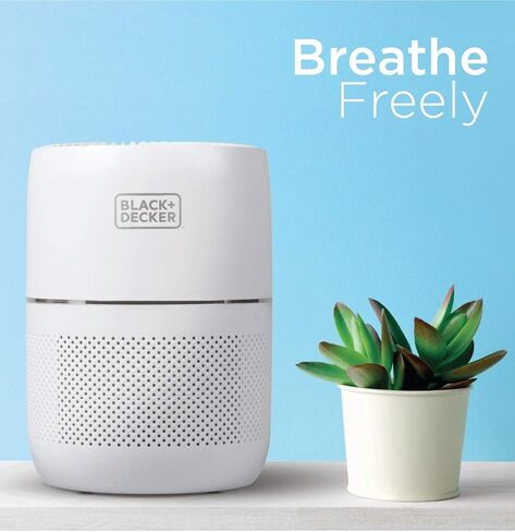 BLACK+DECKER Tabletop Air Purifier - 3-Stage Filtration System - HEPA Air Purifiers for Home -With Indicator Lights in Saudi Arabia