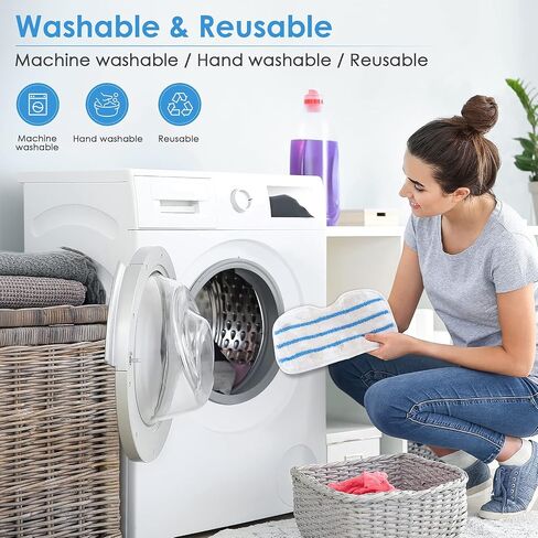 2 Pack Washable and Reuseable Microfiber Steam Mop Head Pads Replacement for Steam Mop Cleaner VS518 in Saudi Arabia