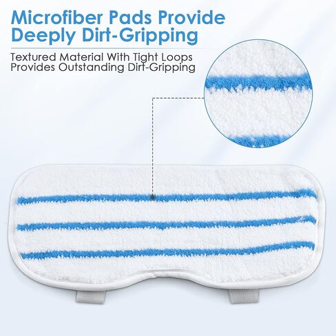 2 Pack Washable and Reuseable Microfiber Steam Mop Head Pads Replacement for Steam Mop Cleaner VS518 in Saudi Arabia