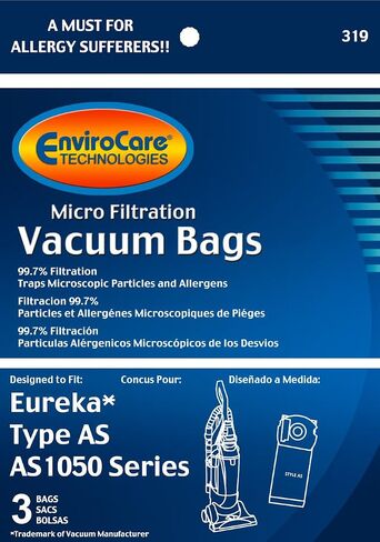 EnviroCare Replacement Micro Filtration Vacuum Bags Designed to Fit Eureka AS Uprights 3 Pack in Saudi Arabia