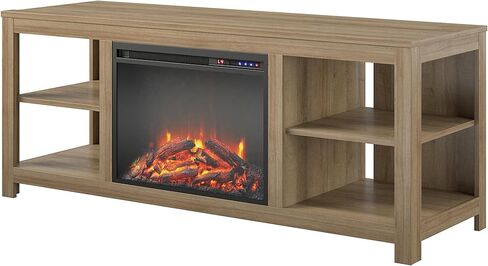 Ameriwood Home Melville Electric Fireplace Console TV Stand for TVs up to 65", Espresso in Kuwait