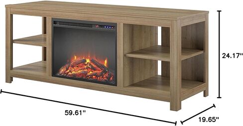 Ameriwood Home Melville Electric Fireplace Console TV Stand for TVs up to 65", Espresso in Kuwait