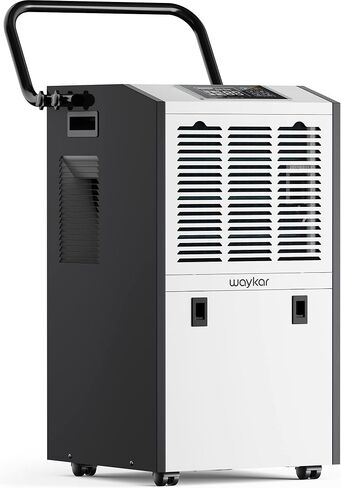 Waykar 155 Pints Commercial Dehumidifier with Drain Hose Industrial Dehumidifier with a 1.32 Gallons Water Tank in Large Space up to 8000 Sq. Ft for Warehouse Basements Whole House Moisture Remove in Saudi Arabia