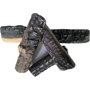Gas Logs 4pcs Gas Fireplace logs,Simulated Fake firewood,Ceramic,Ventless,Decoration,use Outdoor Fireplaces and Fire Pits (4pcs) in Saudi Arabia