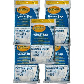 15 كيس مكنسة كهربائية عمودية U وU-3 وU-6 من باناسونيك، MC-V145M، MC-115P، MC-V5000 حتى MC-V5099، MC-V7300 حتى MC-V7399، MC-V6200 حتى MC-V6299 in Kuwait