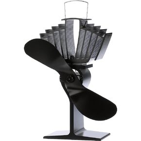 AirMax, Classic Styled, Heat Powered Wood Stove Fan, 175 CFM, 812AMXBX, Large-Sized, 9" Blade, Black