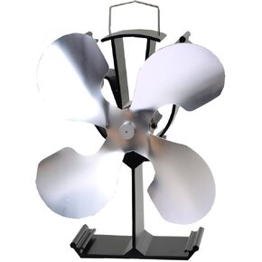 VODA Wood Stove Fan 5 Blades Newly designed Small Heat Powered Fans Fireplace Eco Fans for Wood/Log Burner/Fireplace(Black) in Saudi Arabia