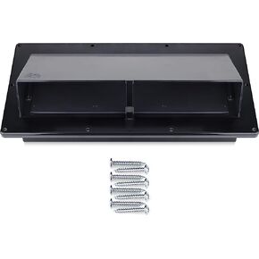 Camp'N RV Exhaust Vent Cover - RV Range Hood Vent/RV Range Hood Cover/Sidewall Vent w/locking Flap (Black)