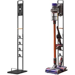 BRIAN & DANY Vacuum Stand for Dyson, Stable Metal Bracket Stand Holder Storage for Dyson V15 V12 V11 V10 V8 V7 V6, Black