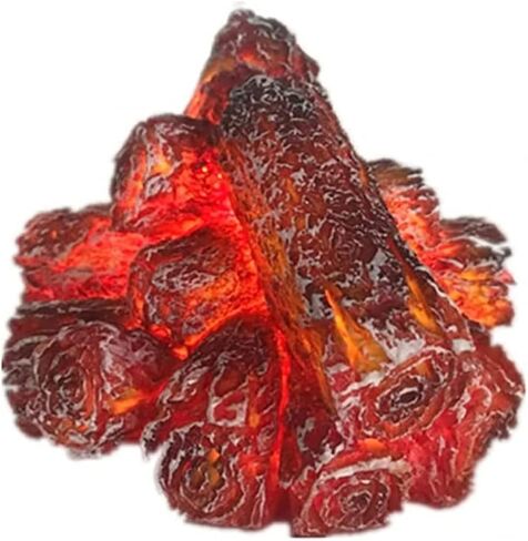 مارسروت مصباح مدفأة بدون لهب، مدفاة LED صناعية مع لهب حرق الخشب الواقعي، للمهرجانات، المنزل، ديكور الكريسماس، تعمل بالبطارية (البطاريات غير متضمنة) in Kuwait