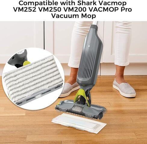 عبوات ممسحة قابلة لإعادة الاستخدام من GVMM لـ Shark VACMOP VM252 VM250 VM200 VM190، عبوات ممسحة فراغية (6 عبوات) in Kuwait