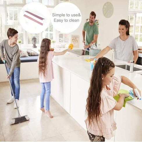 غطاء فجوة مضادة للموقد من السيليكون، حشو فجوة الفرن المقاوم للحرارة يسد الفجوات بين الموقد والعداد، سهل التنظيف (وردي) in Kuwait