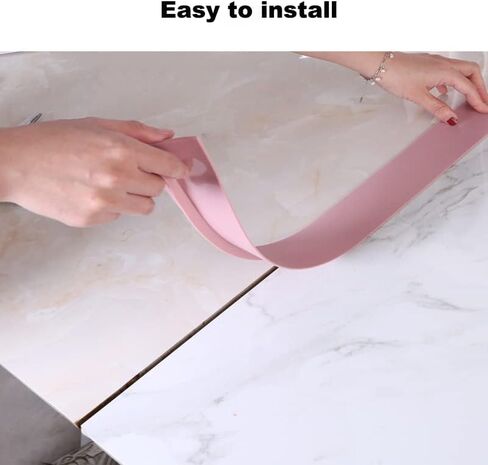 غطاء فجوة مضادة للموقد من السيليكون، حشو فجوة الفرن المقاوم للحرارة يسد الفجوات بين الموقد والعداد، سهل التنظيف (وردي) in Kuwait