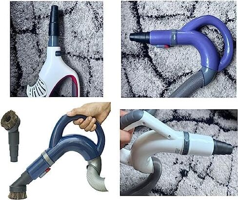 Round Horsehair Vacuum Dust Brush Attachment Soft Bristle plus Vacuum Hose Adapter Kit Compatible with Most Vacuum Cleaners with 1 1/4 Inch or 1 3/8 Inch Hose (32MM &35MM Attachment) in Saudi Arabia