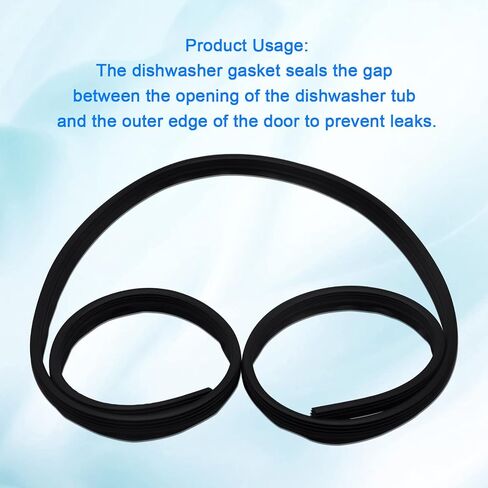 DD62-00043A Dishwasher Door Gasket Compatible with Samsung Dishwashers, Replacement Parts 2077491, PS4222432, AP434178 in Saudi Arabia