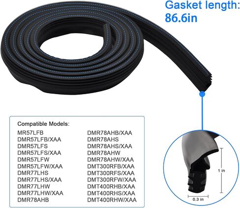 DD62-00043A Dishwasher Door Gasket Compatible with Samsung Dishwashers, Replacement Parts 2077491, PS4222432, AP434178 in Saudi Arabia