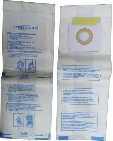 15 كيس مكنسة كهربائية عمودية U وU-3 وU-6 من باناسونيك، MC-V145M، MC-115P، MC-V5000 حتى MC-V5099، MC-V7300 حتى MC-V7399، MC-V6200 حتى MC-V6299 in Kuwait