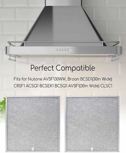 2Pcs Range Hood Filter Compatible with Broan Nutone BCSEK130WW BCSD130SS Kenmore 23351264710 23351269710, Replace S99010430-002 99010430-002 4512880 Aluminum Mesh Grease Filter in Saudi Arabia