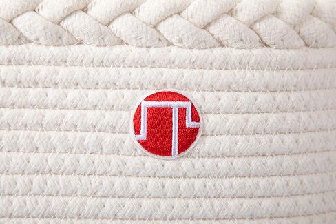 سلة غسيل منسوجة من الحبال القطنية 100% متوسطة الحجم من MeloMin (80 لتر) (6 ألوان) - 21 بوصة × 14 بوصة - سلة تخزين منزلية للبطانيات والألحفة والمناشف والألعاب (أرجواني) in Kuwait