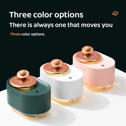 مرطب رذاذ صغير من ليكتيست مع ناشر ومرطبات إضاءة ليلية لغرفة النوم، 300 مل، مرطب كوكبي دوار لسطح مكتب غرفة النوم، والزخارف المزخرفة، واليوجا، والمكتب، والمنتجعات الصحية (أخضر) in Kuwait