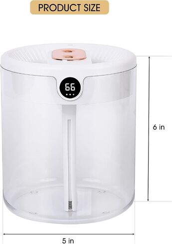 Humidifier For Bedroom, Plants, Office, Baby Room,Intelligent sensor, more scientific skin hydration, real-time monitoring and adjusting humidity in Saudi Arabia