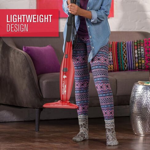 مكنسة كهربائية سيمبلي ستيك من ديرت 3 في 1، مكنسة يدوية وعصا صغيرة، خفيفة الوزن وبدون كيس، SD20000RED، احمر in Kuwait