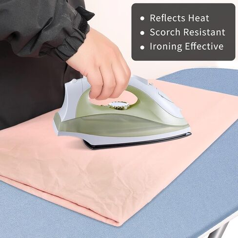 Ironing Board Cover and Pad, Heat Reflective & Stain Resistant Standard Full Size 15x54 Thick Padding Heavy Duty Iron Board Replacement Cover with Elastic Edge 2 Adjustable Fastener Straps in Saudi Arabia