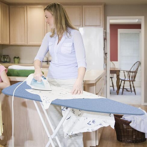 Ironing Board Cover and Pad, Heat Reflective & Stain Resistant Standard Full Size 15x54 Thick Padding Heavy Duty Iron Board Replacement Cover with Elastic Edge 2 Adjustable Fastener Straps in Saudi Arabia